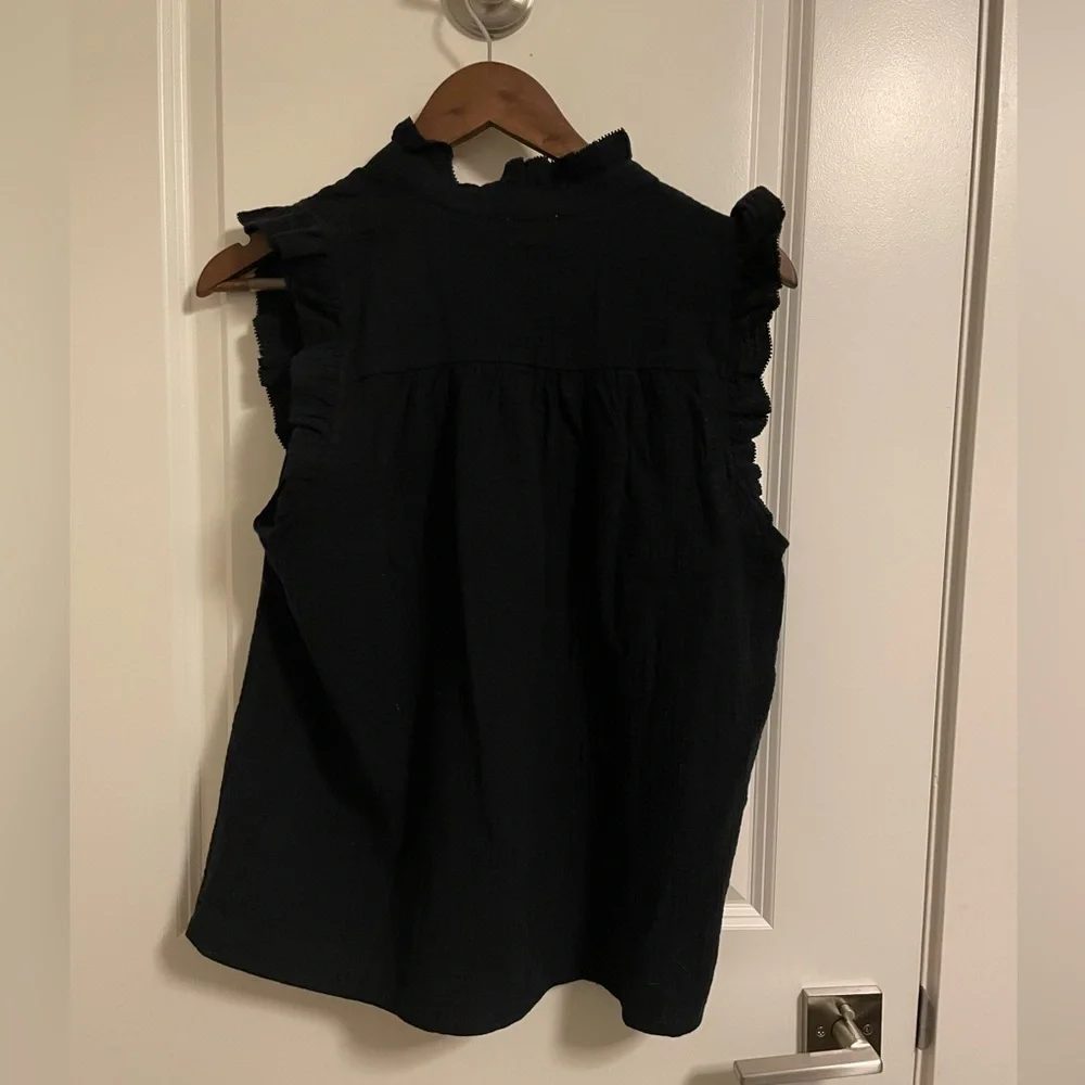 J Crew Smocked Ruffle Tank - Picture 3 of 4